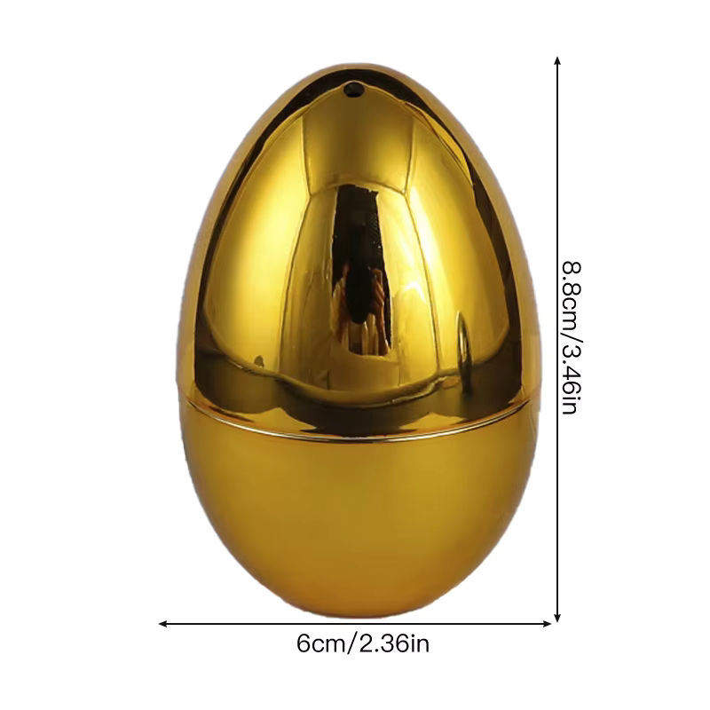 Eiförmige Zahnstocherbox aus Metall in Gold im Vintage-Design als geometrische Tischdekoration - Bild 2