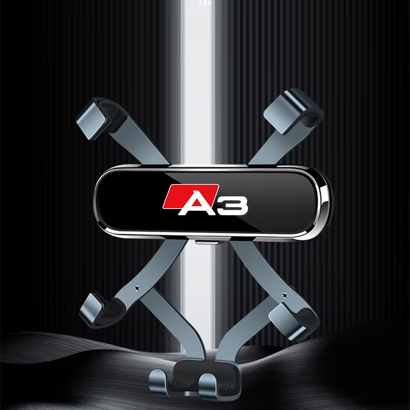 Handyhalterung für Audi A3 S3 8V (2014-2025) zur Lüftungsschlitzbefestigung mit Schwerkraft-Mechanismus für GPS-Navigation, Schwarz - Bild 4