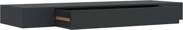vidaXL Schweberegal mit Schublade Schwarz B: 80 cm, T: 25 cm, H: 8 cm - Bild 1
