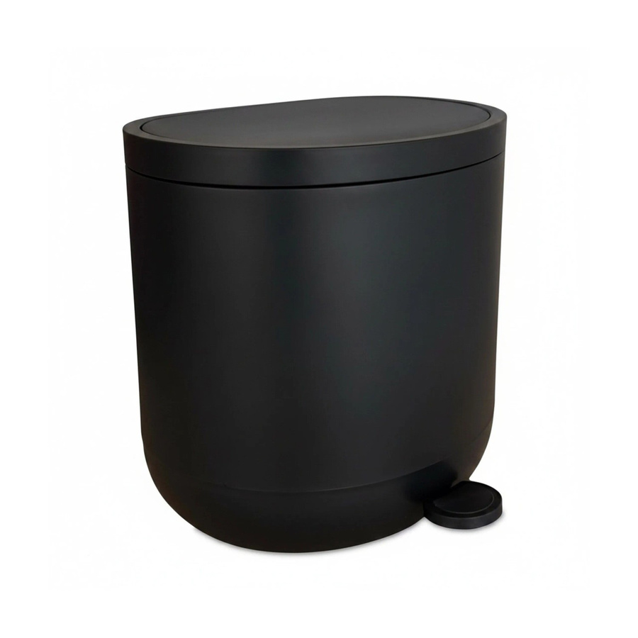 Relaxdays Mülleimer aus Kunststoff in Schwarz mit Softclose Funktion B: 26 cm, T: 26 cm, H: 23 cm - Bild 2