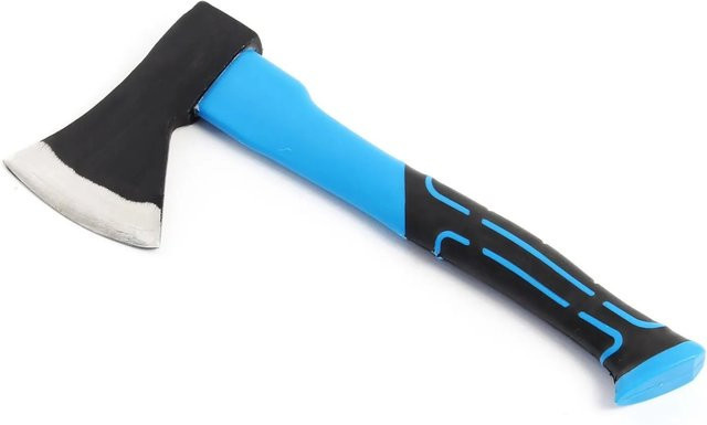 Wiltec Spaltaxt aus Carbonstahl mit Fiberglasstiel in Blau und Multicolor, 600g - Bild 1
