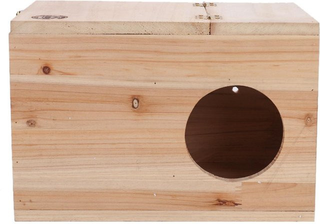 mfySpace Nistkasten aus unbehandeltem Holz für Chinchillas und Eichhörnchen, Braun, B/T/H: 30 x 20 x 20 cm - Bild 1