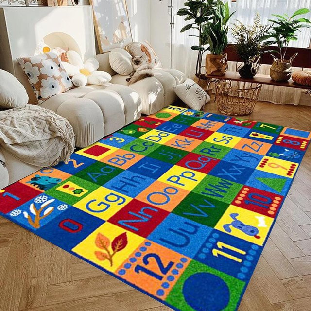 Miniso Rutschfeste Spielmatte mit Tier- und Zahlenmuster für Kinder, B/T: 80 x 50 cm, Mehrfarbig - Bild 1