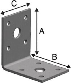 Simpson Strong-Tie Winkelverbinder FLVW40/100 verzinkt Silber B/T/H: 5,3 x 5,3 x 2,5 cm - Bild 1