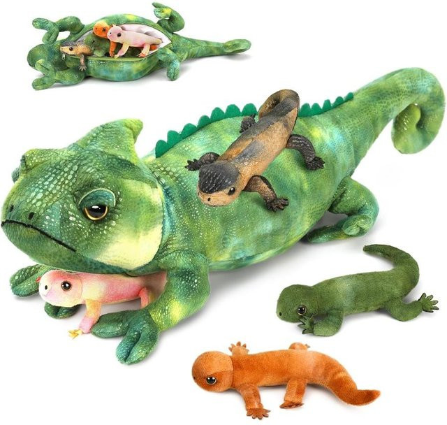 Karister Riesen Echsen Plüschtier Set, 5-teiliges Set - Bild 1
