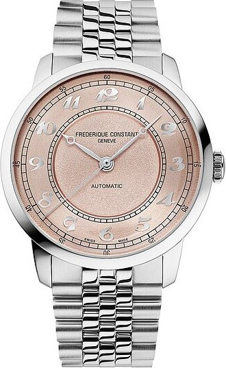 Frederique Constant Armbanduhr, Automatik, Edelstahl, Lachsrosé, 38,5 mm, Unisex - Bild 1