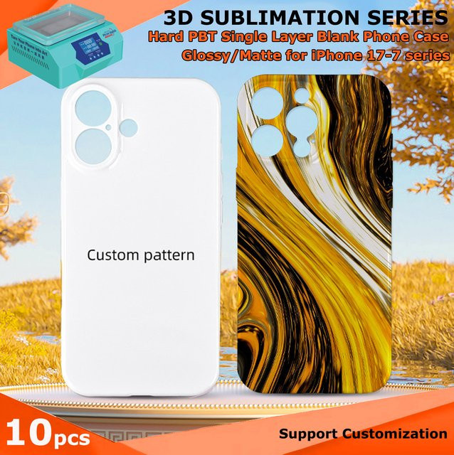 Fonlyu 10 Stück PBT Blank Handyhüllen für iPhone 17 16 15 14 13 12 Pro Max zur 3D Sublimation in Weiß - Bild 1