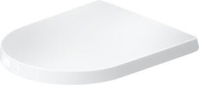 Duravit WC-Sitz Balcoon in Weiß mit abnehmbarer Brille und Absenkautomatik aus Edelstahl - Bild 1