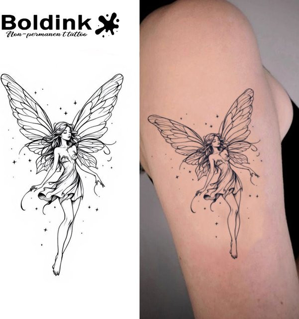 Boldink Butterfly Elf Tattoo, Unisex, wasserdicht - Bild 1