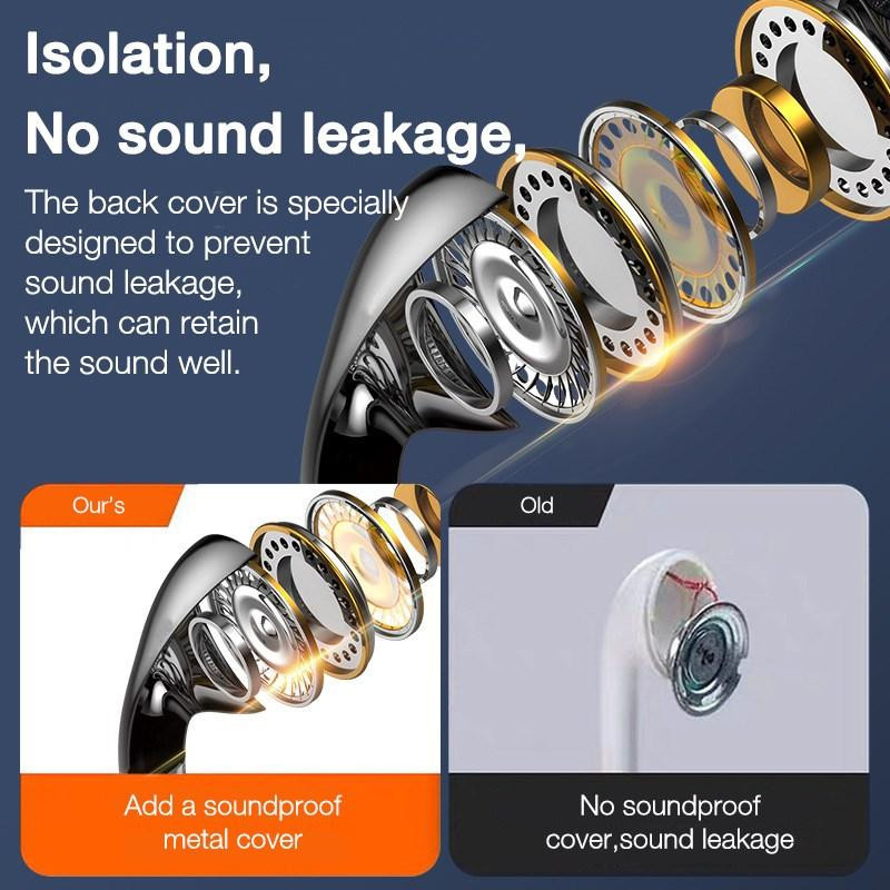 VAORLO In-Ear Stereo Kopfhörer mit Mikrofon, 3,5 mm Klinke, Gaming Headset für Musik und Sport, Schwarz - Bild 3