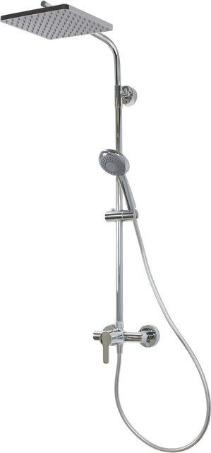 Breuer Duscharmatur Aquamaxx 310 mit Einhebelmischer und eckiger Kopfbrause in Chrom - Bild 1