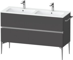 Duravit Waschtischunterschrank Sivida mit 2 Schubladen, Grau, B: 128 cm, T: 47,7 cm, H: 59,1 cm - Bild 1