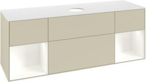 V&B Finion Waschtischunterschrank in Weiß und Grau lackiert, Breite: 160 cm, Tiefe: 50,1 cm, Höhe: 50,1 cm - Bild 1