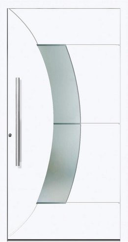 KNOCK Aluminium-Haustür KÖLN in Weiß mit Glaseinsatz und RC2-Schutz, Höhe: 210,0 cm, Breite: 100,0 cm - Bild 1