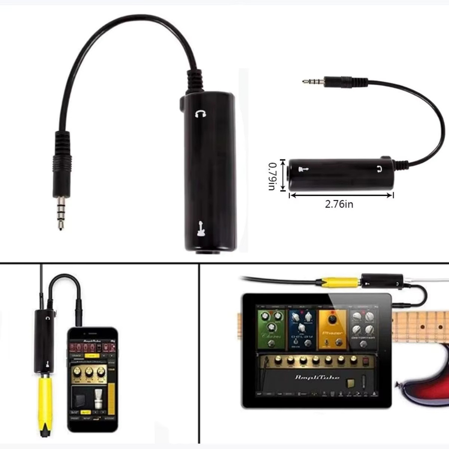 Miwayer Gitarren-Interface Konverter für Telefon in Schwarz - Bild 2