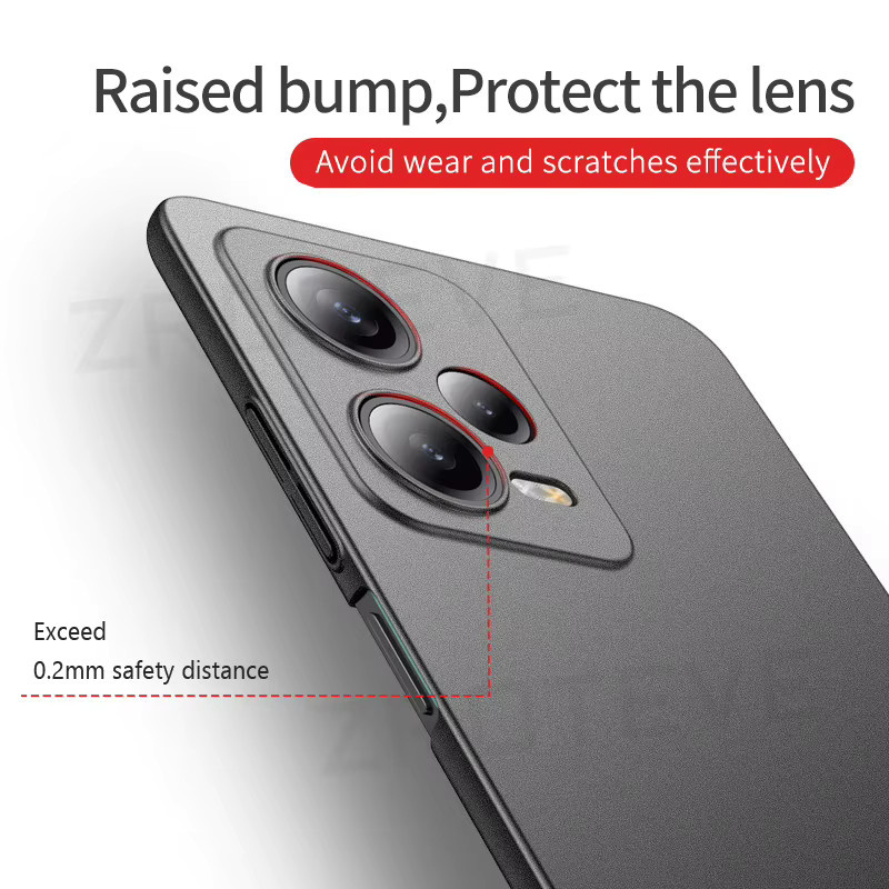 ZROTEVE Slim Frosted Hard PC Schutzhülle für Xiaomi Redmi Note 12 13 Pro Plus 5G 11 12S 13 in Rot - Bild 4