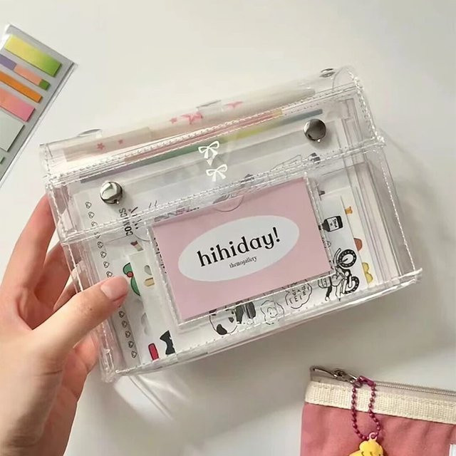 CHENJ 4-lagige transparente Kosmetiktasche aus PVC als Reise-Organizer und Federmäppchen - Bild 1