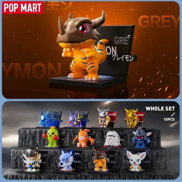 POP MART Digimon Adventure Serie Kühlschrankmagnete Blind Box Actionfigur Multicolor - Bild 1