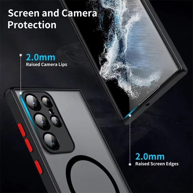 Matte magnetische Hülle für Samsung Galaxy S25 S24 S23 Ultra S25 FE S24 FE S23 FE S22 S21 Plus S21 FE in Green - Bild 3
