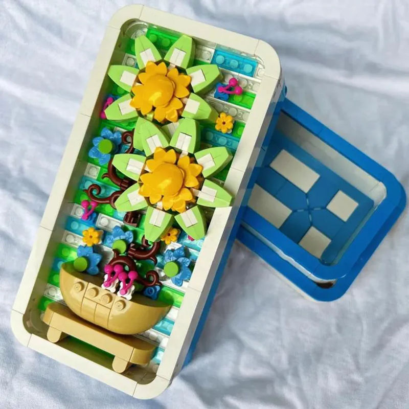 LOZ 1932 Ewige Blume Frühlings Schmetterling und Pflanzen Baubausteine 3D Mini Klemmbaustein Set für Kinder in Mehrfarbig - Bild 3