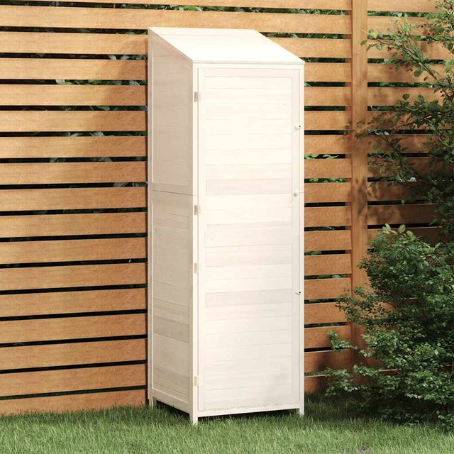 vidaXL Geräteschrank aus Massivholz Tanne, Weiß, B/T/H: 55 x 52 x 174,5 cm - Bild 2
