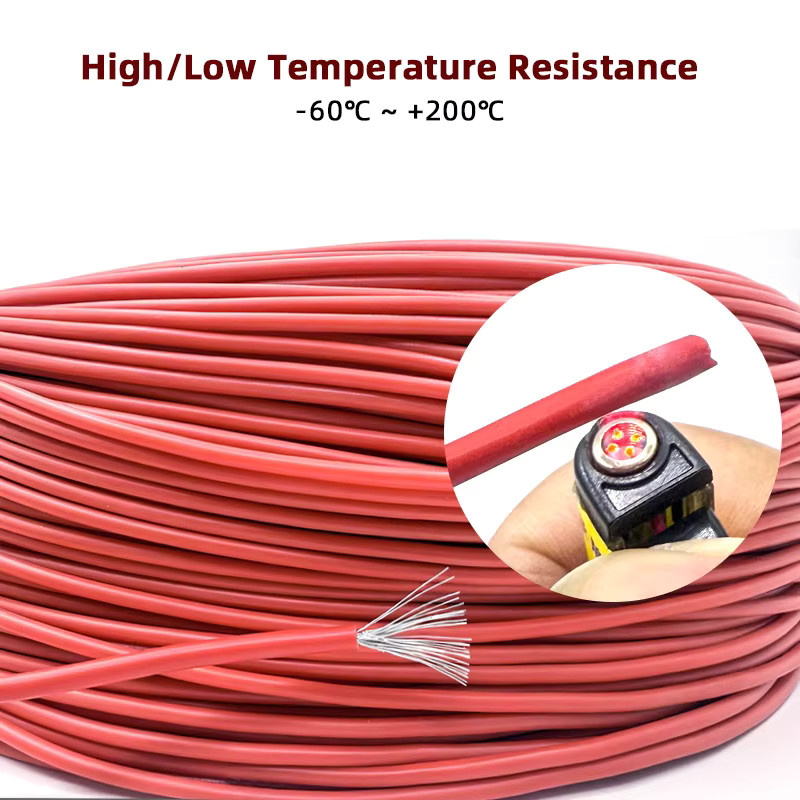 Hochtemperaturbeständiger Kupferdraht mit weicher Silikonkautschuk-Isolierung in Orange, 14 AWG, UL3135, flexibles Kabel für elektronische Beleuchtung - Bild 4