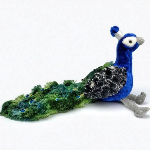 Yiran toy Pfau Plüschtier, bunter langer Schwanz, bunt/mehrfarbig - Bild 1