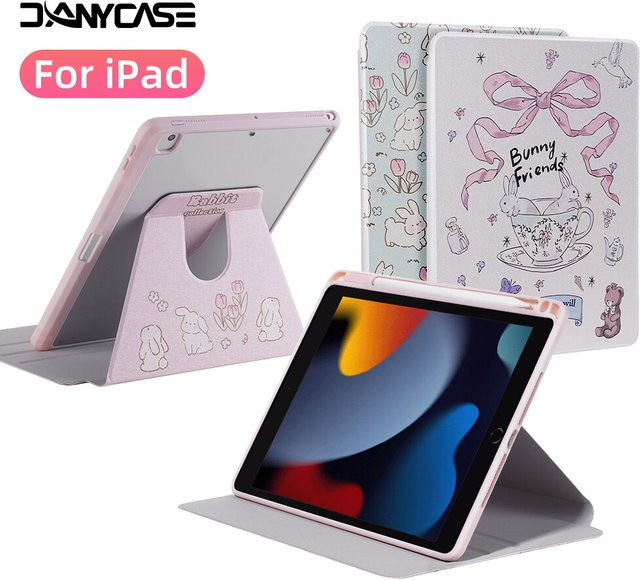 DANYCASE 360 Grad Rotations Hülle für iPad Air, Pro und Mini in Blau - Bild 1