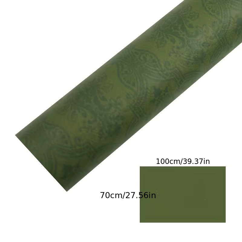 Geschenkpapierrolle Jumbo grün-weiß gestreift, reißfestes Papier, 70 cm x 70 cm - Bild 1