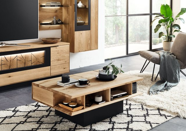 Couchtisch witlake CORTONA aus Wildeiche massiv in Braun, B/T/H: 110 x 70 x 39 cm - Bild 1