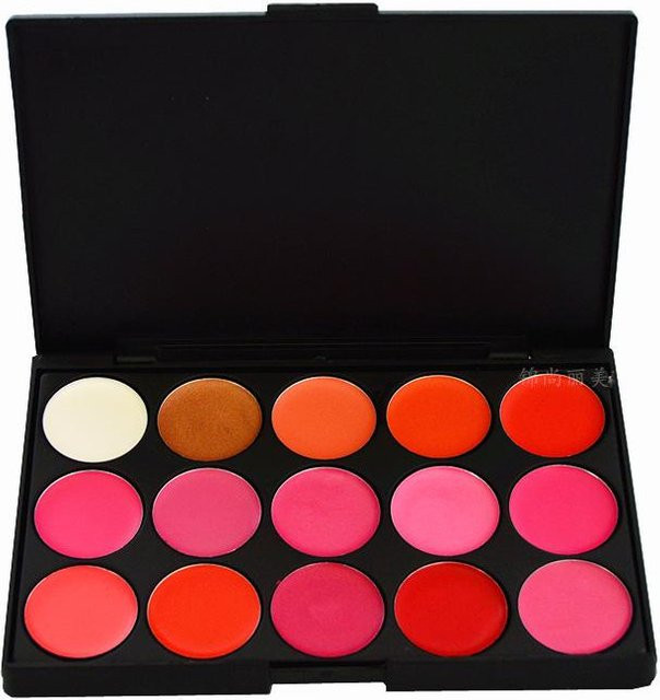 QYMJS Lippenstift- und Lipgloss-Paletten-Set, 15 Farben, Matt - Bild 1