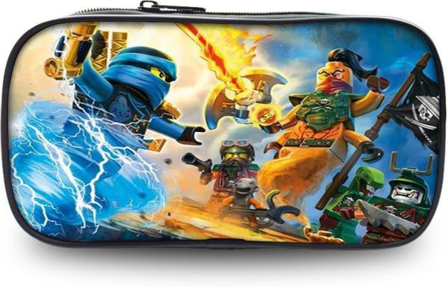Ninjago Federmäppchen für Schüler aus Polyester in Grün und Multicolour mit Reißverschluss - Bild 1