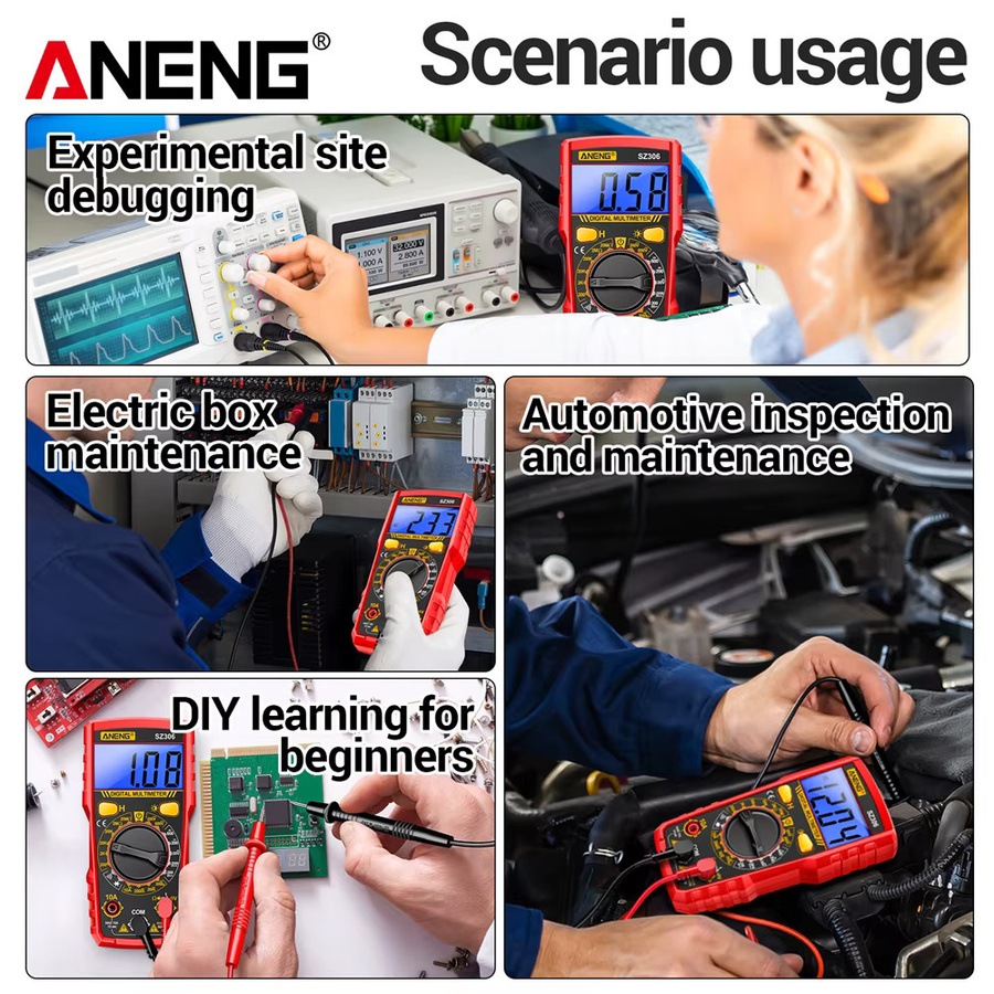 ANENG Elektriker Kit mit Digital Multimeter SZ306 und VDC802 Spannungsdetektor-Stift - Bild 2