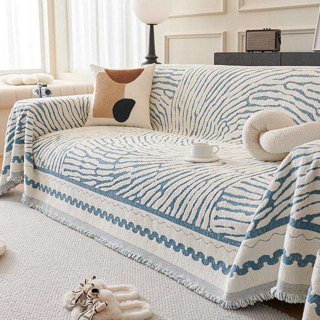 Super Six Chenille Sofaüberwurf Einteiliger Stoffbezug für alle Jahreszeiten B/B: 180 x 130 cm - Bild 1
