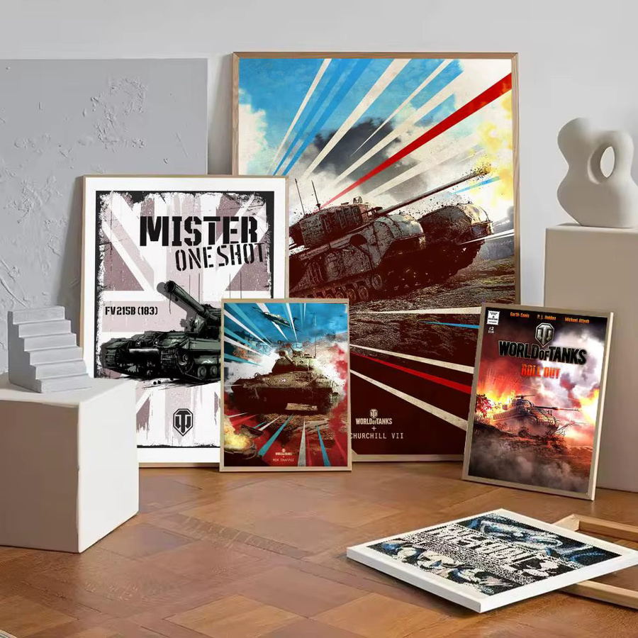 Geam World of Tanks Wandposter als abnehmbarer Wandaufkleber in Schwarz und Multicolour - Bild 3