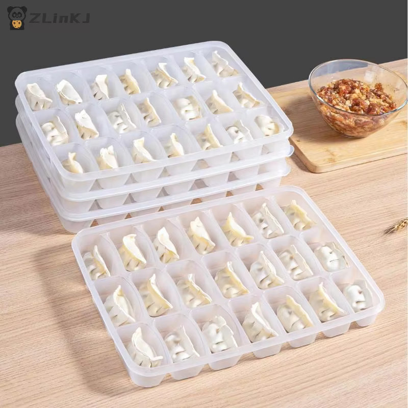 JETTING Transparente Kühlschrank Organizer Box aus Kunststoff für die Küchenlagerung von Lebensmitteln wie Knödeln oder Wonton - Bild 2