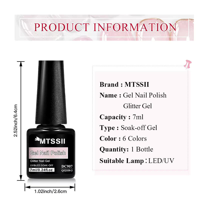 Mtssii Nagellack, Milchig-Weiß Rosa, Schimmernd, 7 ml - Bild 4