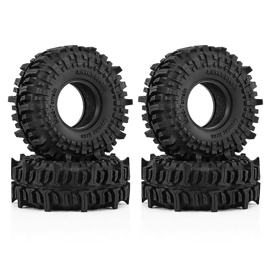 Meep RC Crawler Reifen, 118mm, 1:10 Maßstab, Schwarz, Gummi - Bild 2