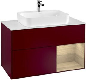 V&B Waschtischunterschrank Finion 100 in Weiß, Breite: 100 cm, Tiefe: 50,1 cm, Höhe: 50,1 cm - Bild 1