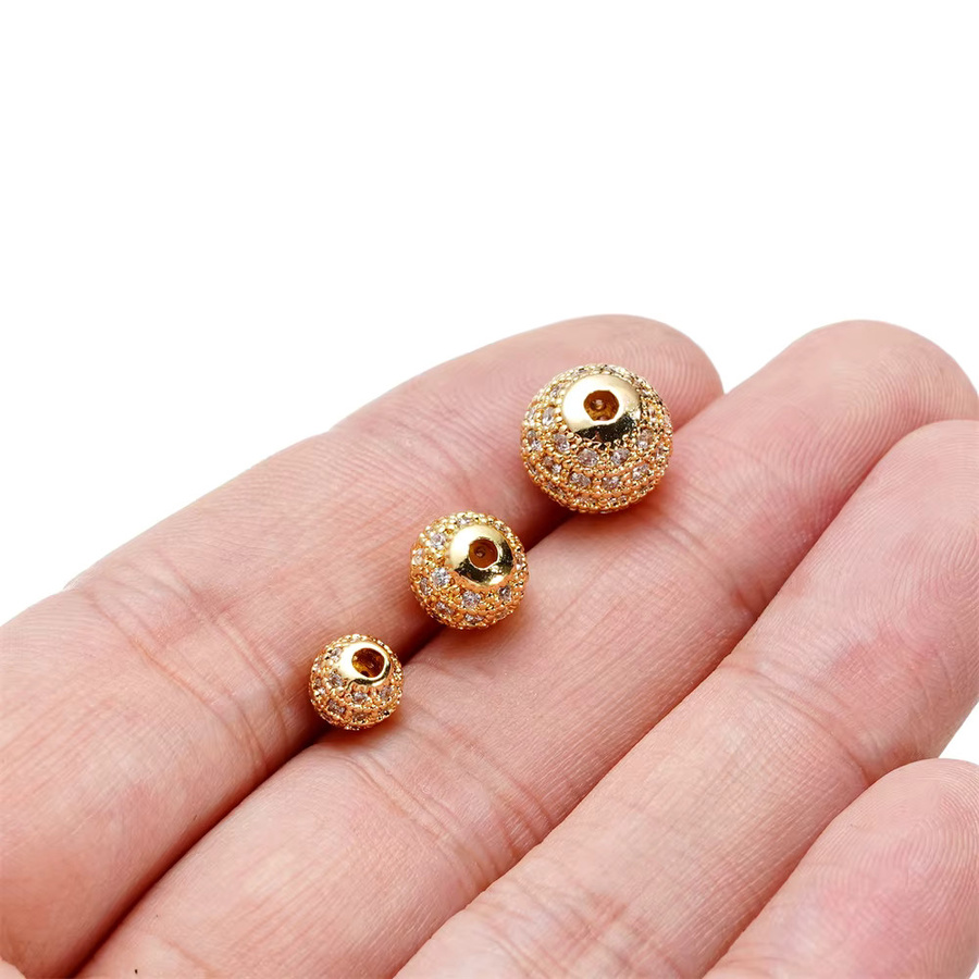 AGCFABS Abstandhalterperlen Messing, Micro Pave Kubikzirkonia, 5 Stück/Set - Bild 4