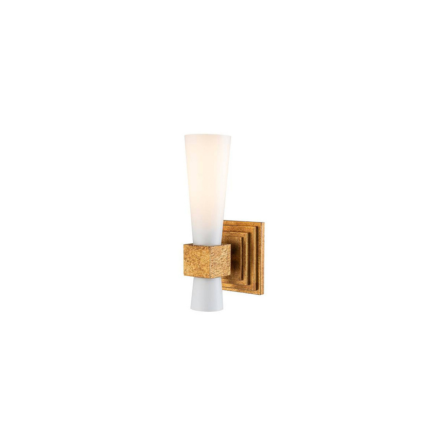 Elstead Lighting Kristy Wandleuchte in Gold/Messing mit weißem Glasschirm - Bild 1