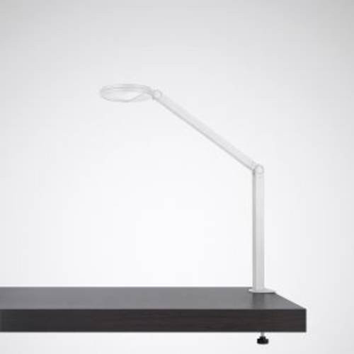 Trilux LED-Tischlampe Weiß – Moderne, verstellbare und anschließbare Ring-Leuchte für Home Office und professionelle Aufgaben - Bild 1
