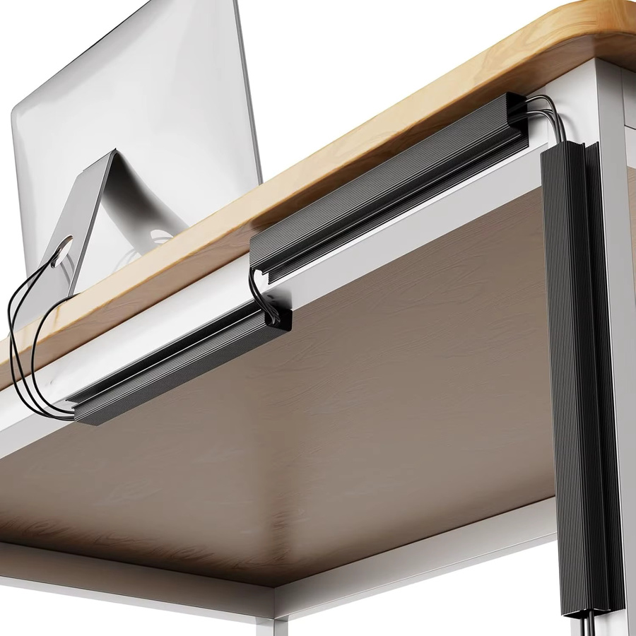 Selbstklebender Kabel-Organizer für Schreibtisch und Büro in Schwarz, 40 cm Länge - Bild 5