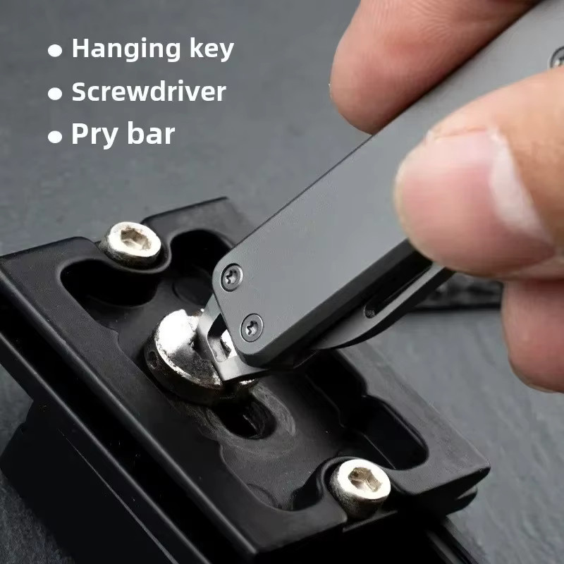 JIXIU EDC Mini Klappmesser aus Edelstahl in Schwarz für Outdoor und Camping - Bild 5