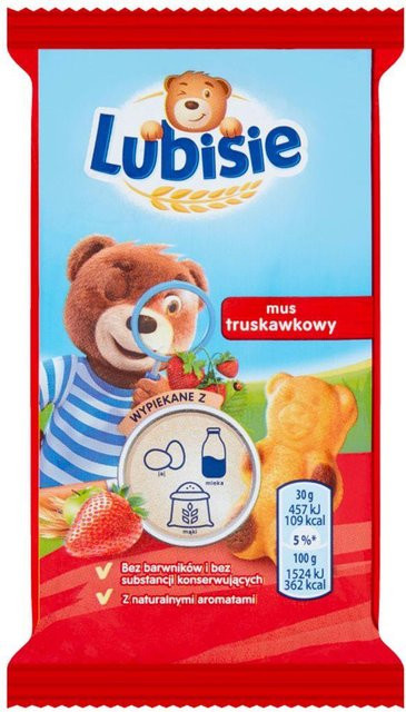 Lubisie Biskuitkuchen Apfel- und Erdbeerfüllung 30 g - Bild 1