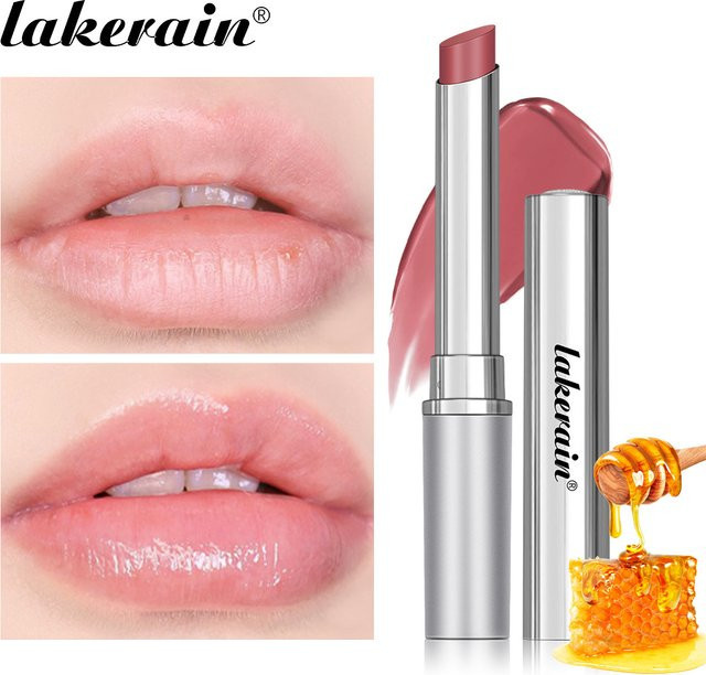 Rosa Honig Lippenbalsam, getönter Lippenstift, Schwarz/Rohhonig - Bild 1