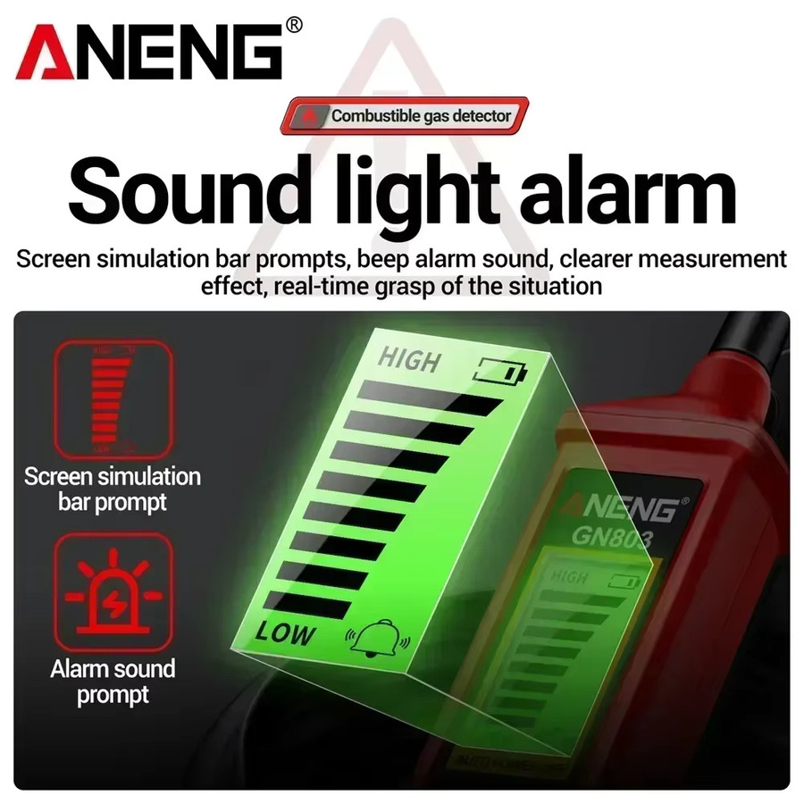 ANENG GN803 Handheld Gas Leck Detektor zur Messung der Methan- und brennbaren Gaskonzentration - Bild 3
