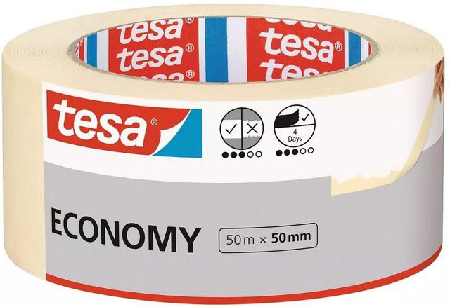 tesa Universal 05288 Malerabdeckband Transparent, 6er Pack, Breite: 50 mm, Länge: 50 m - Bild 1