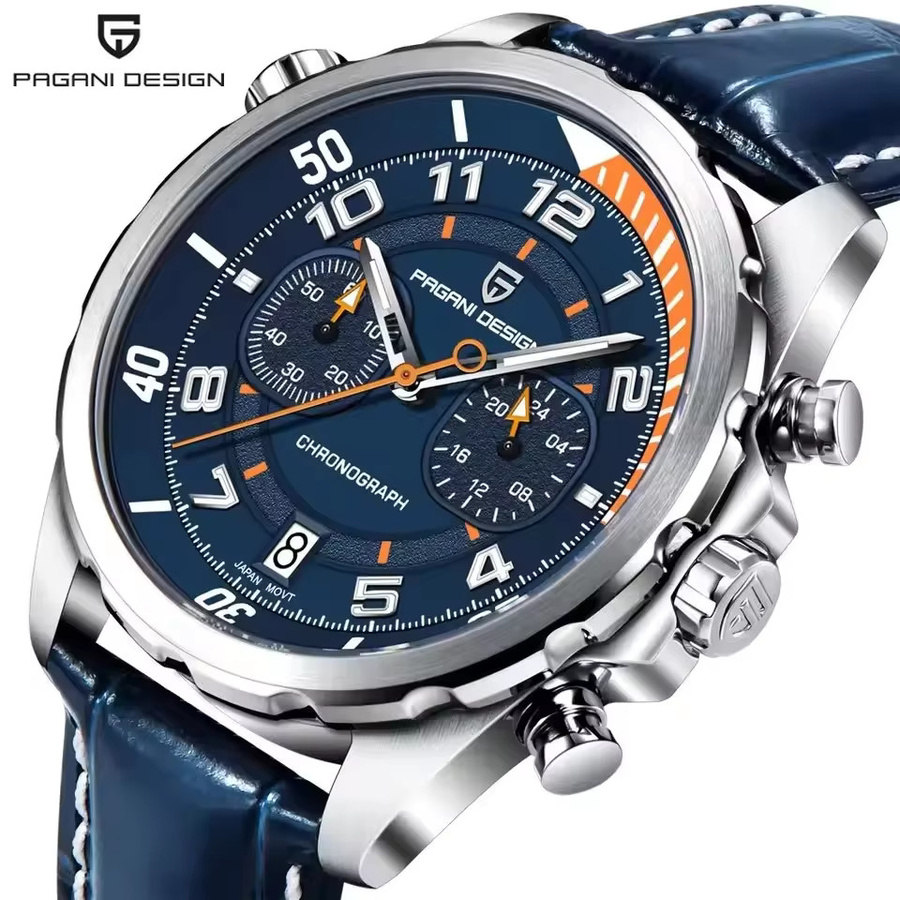 PAGANI DESIGN Chronograph, Quarz, Leder, Saphirglas, Herren - Bild 2