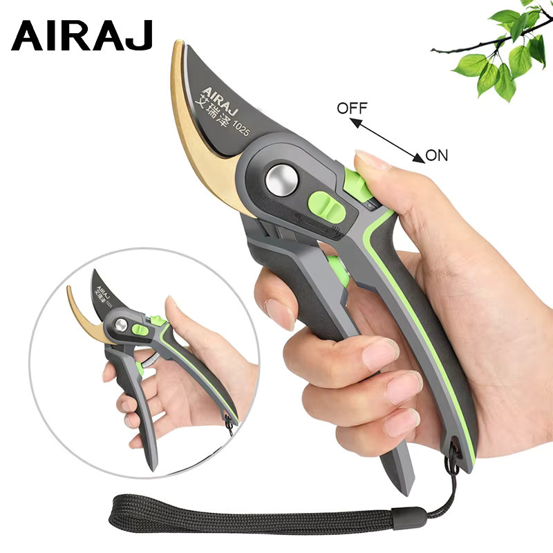 AIRAJ Gartenschere in Industriequalität für professionelle Gartenarbeit mit scharfen und rutschfesten Klingen - Bild 2